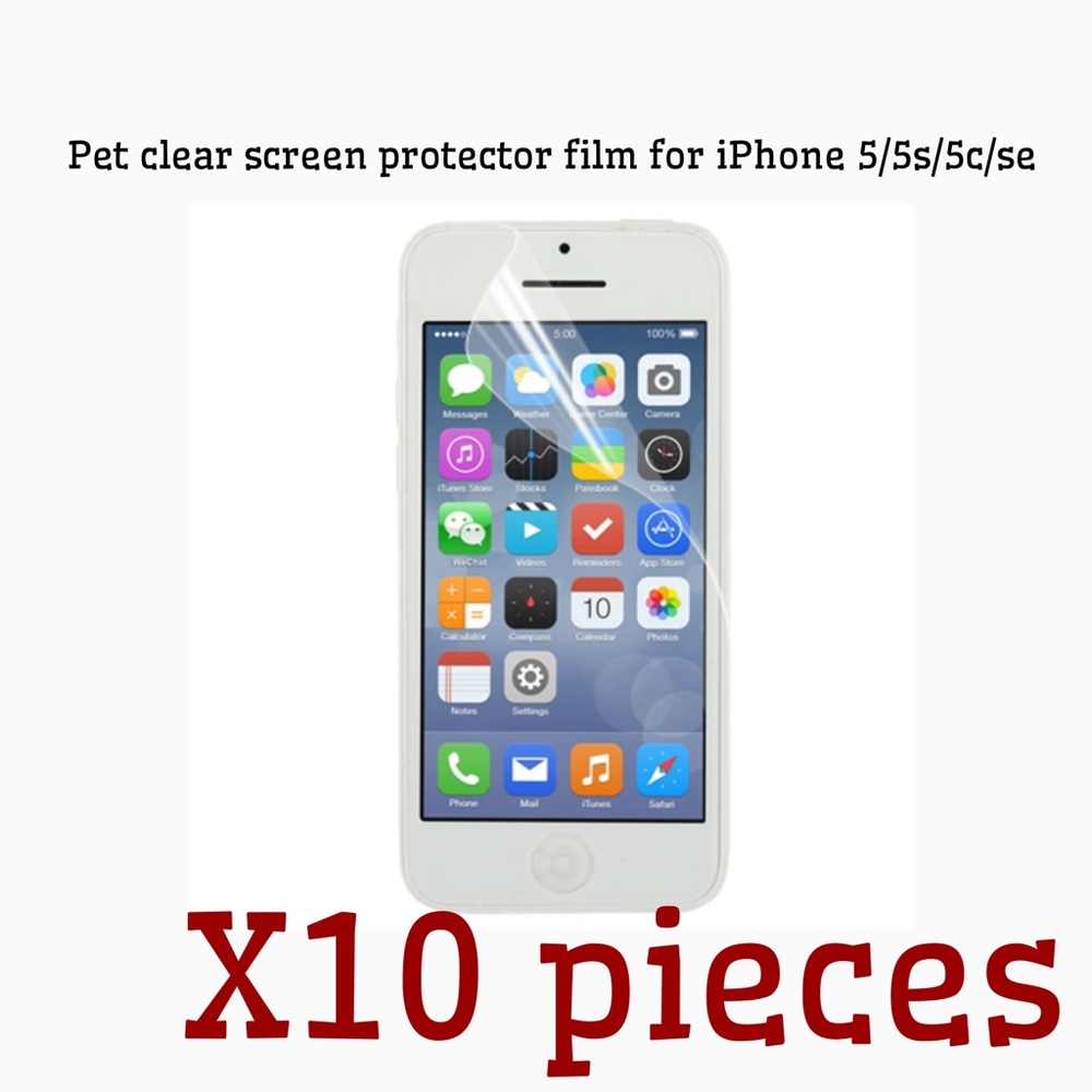 Pet clear screen protector film for iPhone 5/5s/5c/se